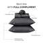 Ensemble de draps en jersey respirant 100% coton jersey | Toutes saisons, gris anthracite-386538453-386538474