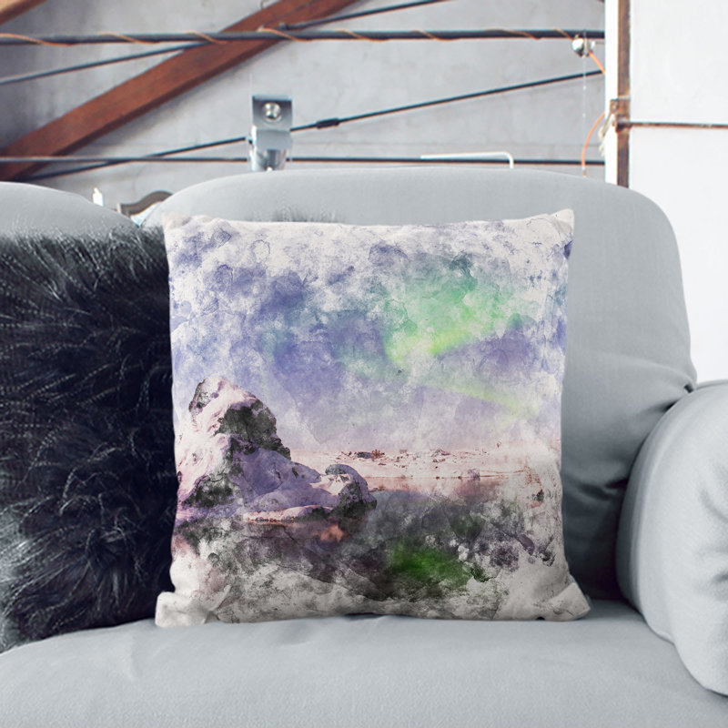 Square Throw Cushion, White, 40cm H x 40cm W x 15cm D