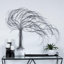 Décoration murale d'intérieur en métal pour arbre avec longue branche