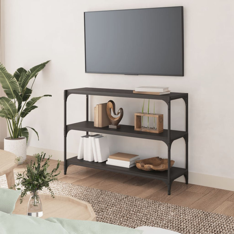 Casebier 70.5 cm H Steel Standard Bookcase, 70.5cm H x 100cm W x 33cm D, Smoked Oak