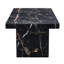 Table luxueuse avec plateau de table en marbre noir épais de 3,5 pouces et 6 chaises gris foncé de style uni, convenant à une utilisation en conférence Décoration d'intérieur sophistiquée de 78,7 po x 39,4 po x 29,9 po
