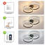 Black 2-Light Clover Flush Mount With Remote