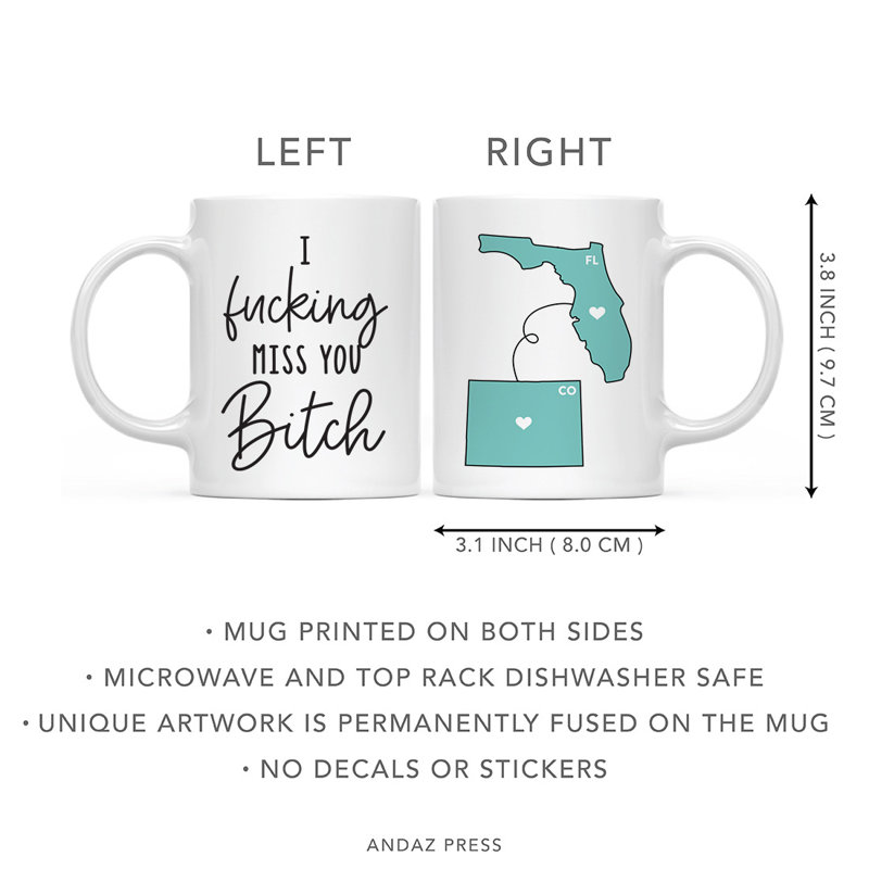 Ceramic Coffee Mug, Florida And Colorado