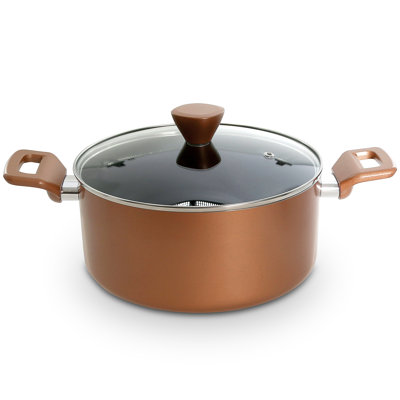 Nutrichef Non-Stick Casserole With Lid - High-Qualified Kitchen Cookware With See-Through Tempered Glass Lids, 5 Quart (Works With Model: NCCWA13)