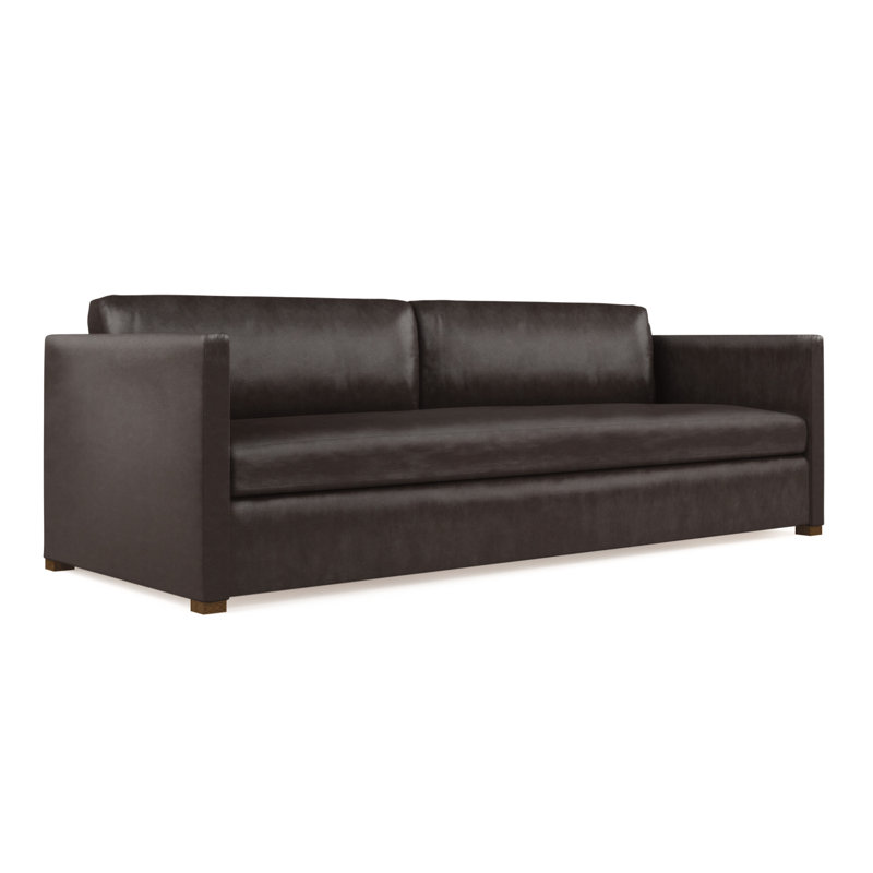 Canapé Madison, H 33 po x l 72 po x P 41 po, Ébène, Cuir rétro chocolat