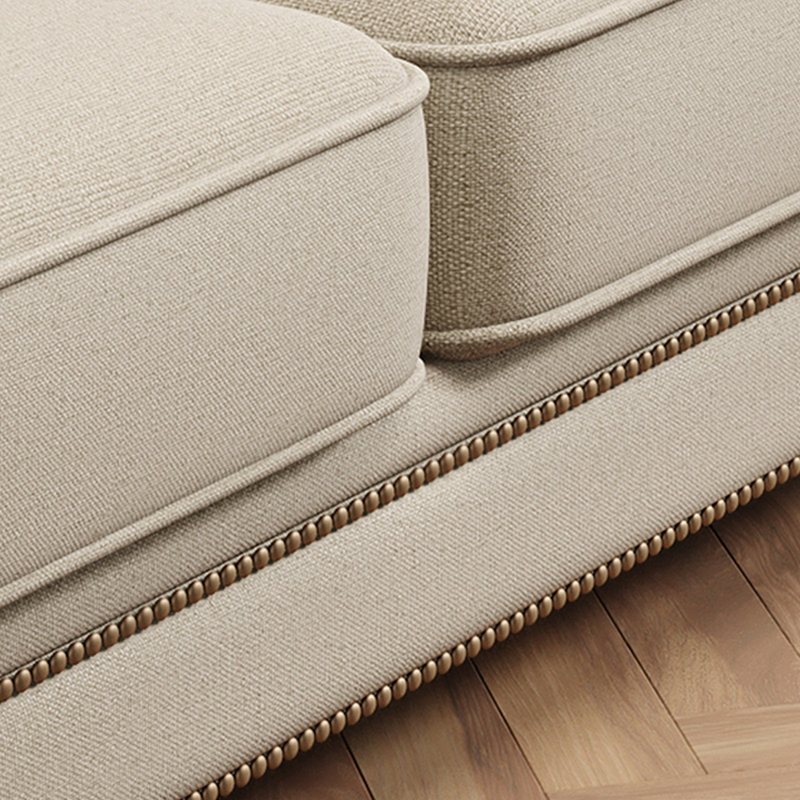 Petit canapé à accoudoirs évasés de style européen en tissu 86,6 po