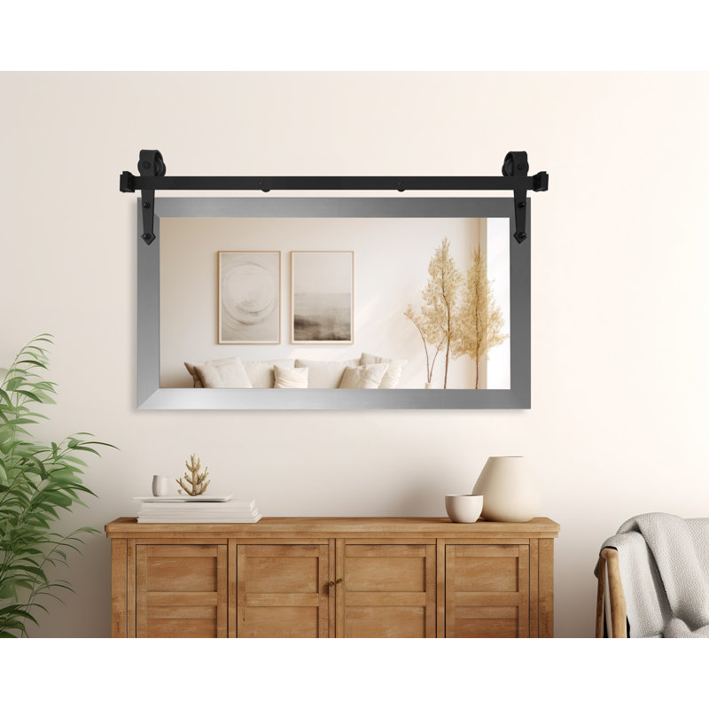 Miroir Masaichi, 18 po x 33 po, Argent