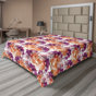 Orange, mauve / floral