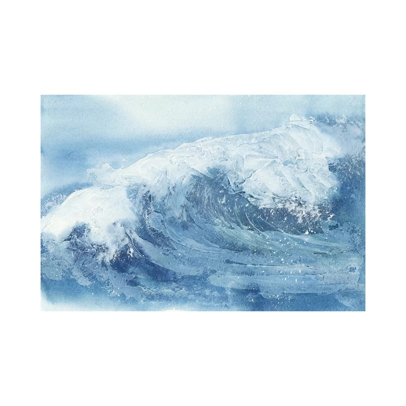 " Waves IV " by Chris Paschke Painting Print, 40" H x 60" W x 1.5" D