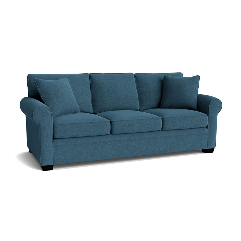 Quaker Upholstered 84'' Sofa, Espresso, Entice Dew