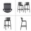 Ensemble de 2 tabourets de bar d'extérieur H 29,5 po-124929993