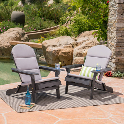 Chaise Adirondack pliante en bois massif Laffey