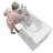 Ella Elite 30"x52" Acrylic Soaking Walk-In-Bathtub, Left Inward Swing Door, 5 Piece Fast Fill Faucet, 2" Dual Drain-106437673