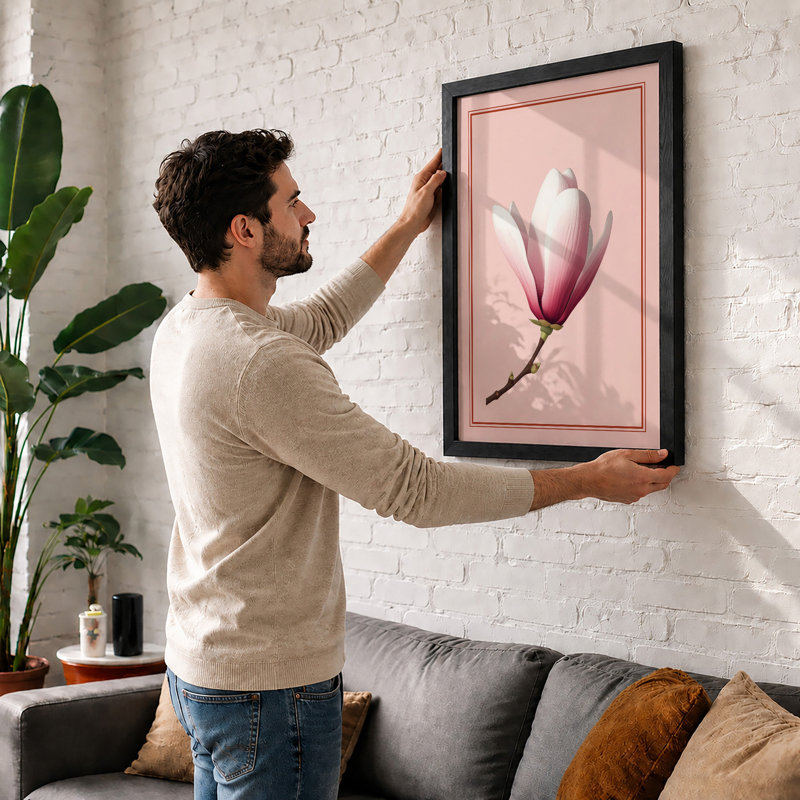 Magnolia Blossom Botanical - Print, Oak, A4 - 29.7 x 21.0 cm