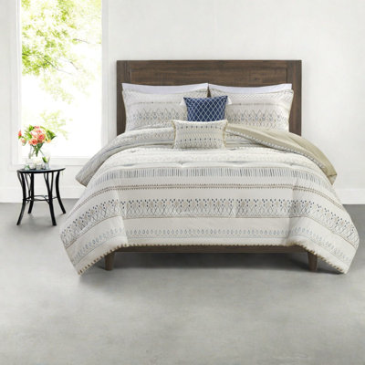 Ensemble de literie réversible en microfibre pour très grand lit, maison de campagne Sud-Ouest