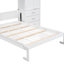 Lit blanc avec armoires - peu encombrant et simple pour l'utilisateur - pliable blanc, robuste et fonctionnel