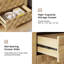 65cm W Manufactured Wood Bedside Table-1461840439