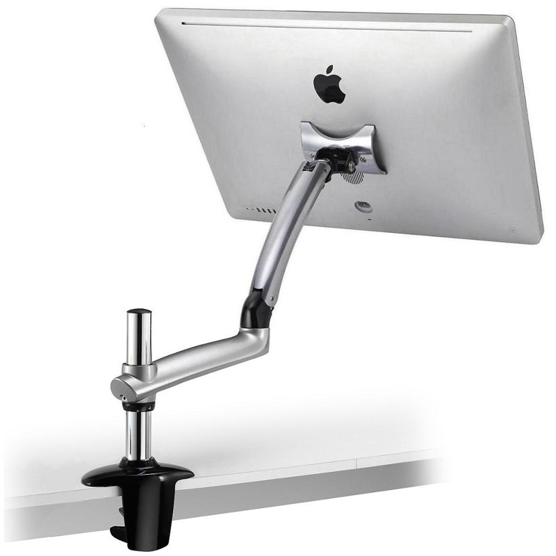 Silver Adjustable Aluminium Desk Mount for Apple Monitors