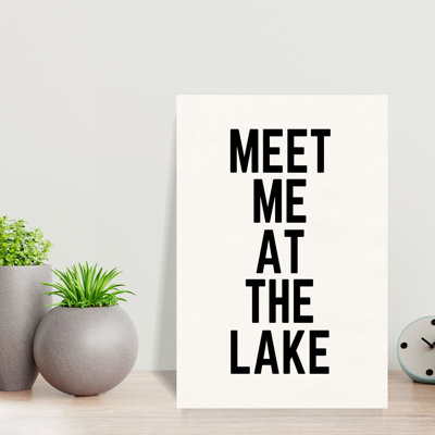 Meet Me At The Lake Modern Peaceful Abstract Nature Summer Wall Art Print