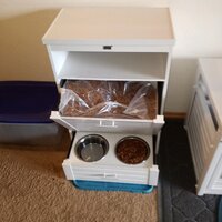 Ian Ecoflex Dog Food Storage Pantry Double Bowl Archie & Oscar Color: Antique White