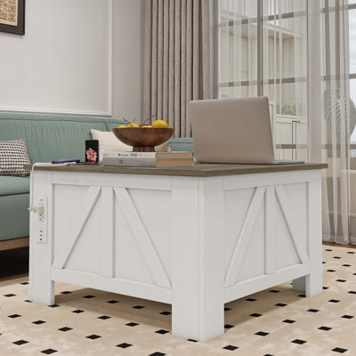 Table basse à plateau relevable avec port USB