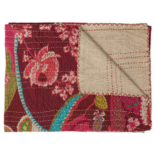 Kantha Knitted Throw Blanket