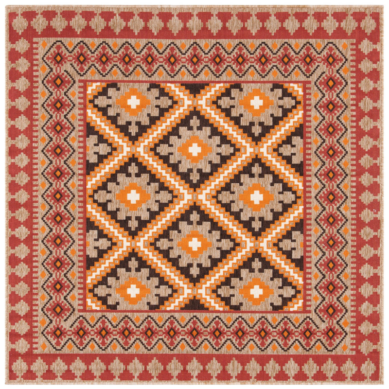 Northpoint Performance Southwestern Indoor/Outdoor Area Rug, Square 3'