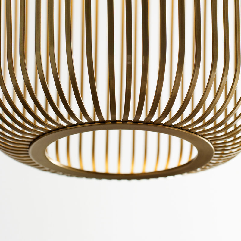 Kai 1 - Light LED Pendant, Natural Brass