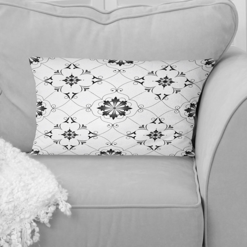 Coussin lombaire moderne blanc quadrilobe II