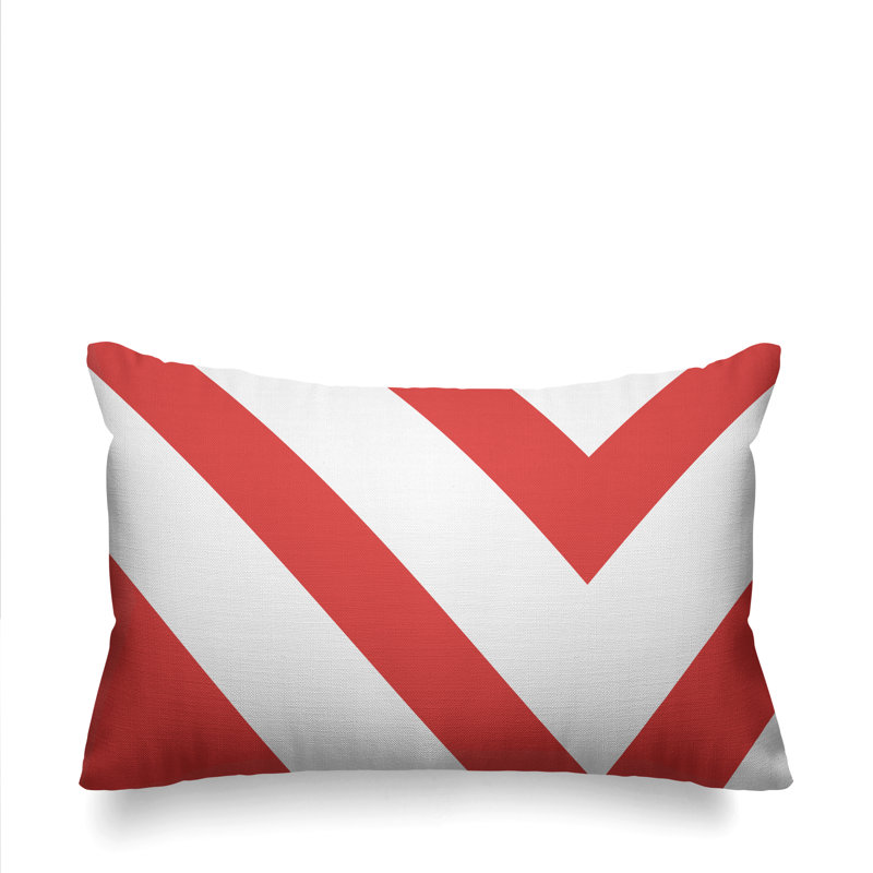 Coussin décoratif intérieur / extérieur Dwight, 14 po x 20 po, Corail, Rectangle