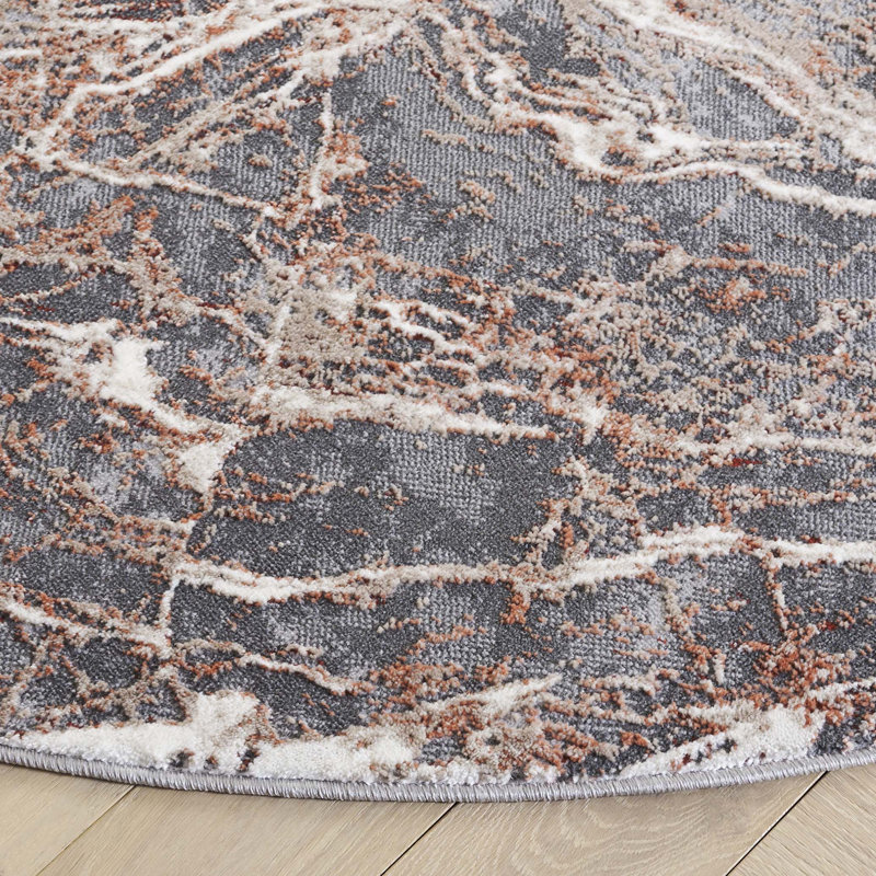 Vogue Performance Abstract Rug, Round 6'7"