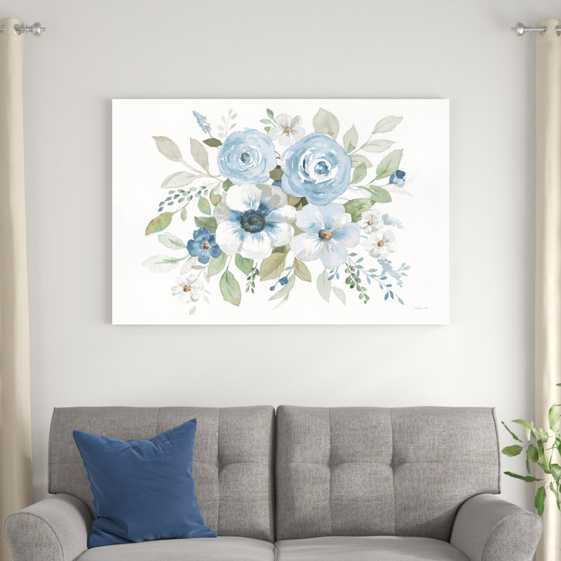 Essence du printemps I - bleu, H 32 po x l 48 po