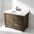 48" Freestanding Single Sink Warm Natural Fir Bathroom Vanity with 1" White Engineered Marble Top