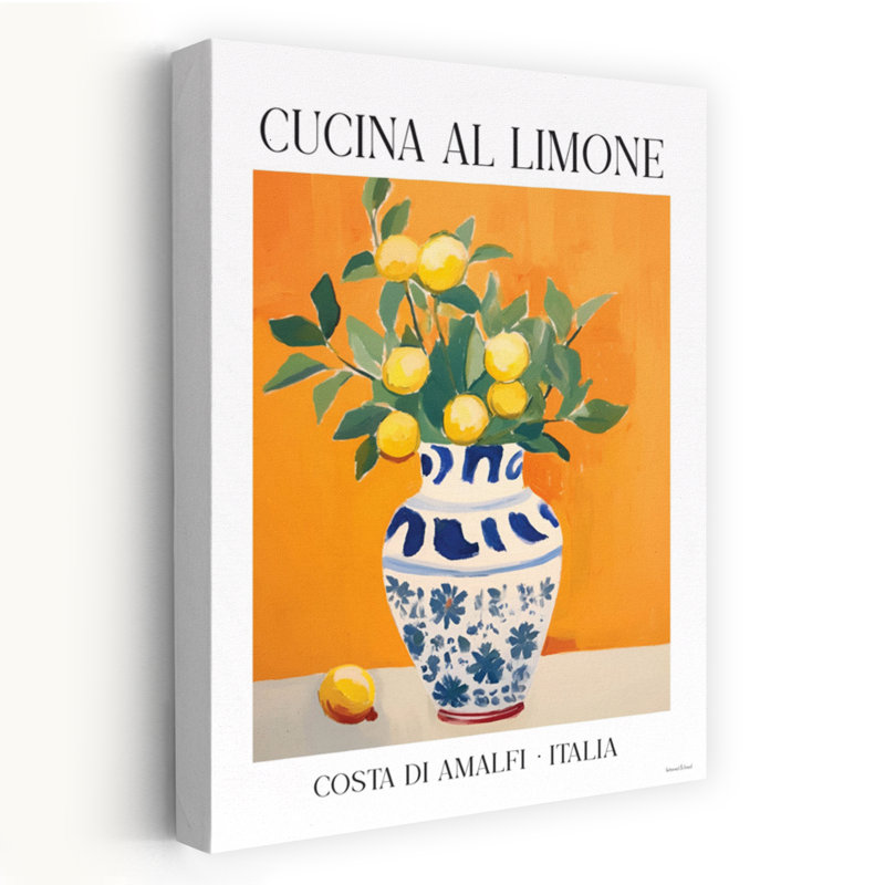 Cucina al Limone 1 Piece Wrapped Canvas Wall Art, 91.44cm H x 60.96cm W