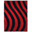 Tapis abstrait rouge royal / noir Fitts-455944614