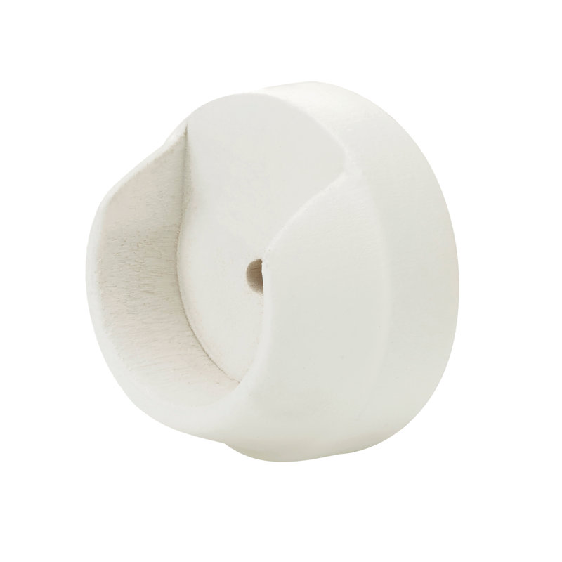 Keswick Wood Rod Socket, 3.5cm, Linen White