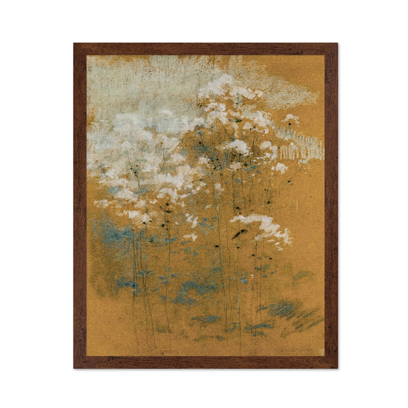 Fleurs sauvages, Poster, 12"H x 16"W, Brown Framed