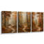 «Autumn Forest Path», art de paysage, photos de salon, impression sur toile encadrée, 3 pièces-130379657-130379660
