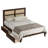 Bed with Rattan Headboard, Two Storage Drawers, Rubber Wood Bed with Enhanced Support Salts and Feet-561160253-561160387