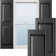 Lifetime Vinyl Standard Two Equal Raised Panel Shutters with Shutter-Locks & Matching Screws