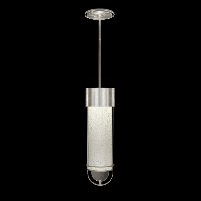 Luminaire suspendu rond BOND 5.5, Blanc, Argent
