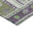 3' X 5' Purple And Green Striped Washable Indoor Outdoor Area Rug