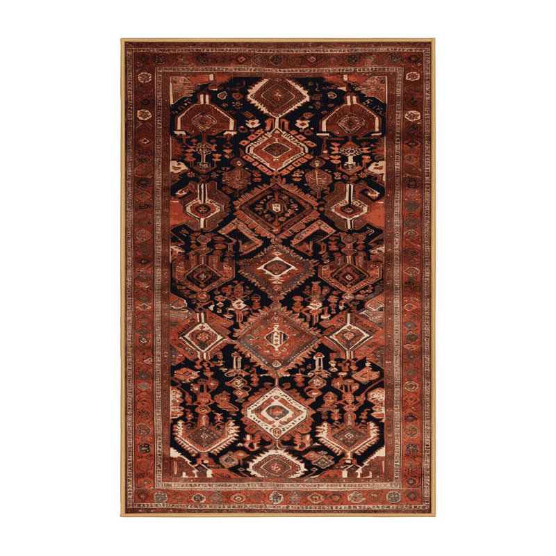 Tapis brun lavable à la machine, Rectangulaire 2 pi x 3 pi