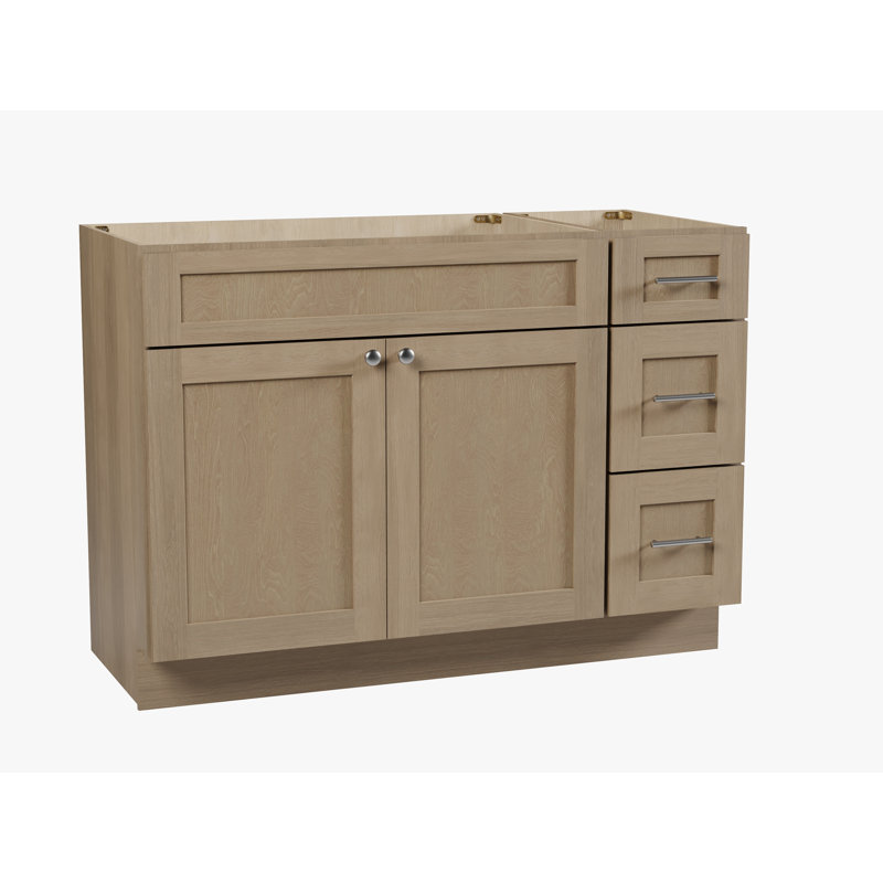 Base de meuble-lavabo simple 48 po Disar, Chêne naturel