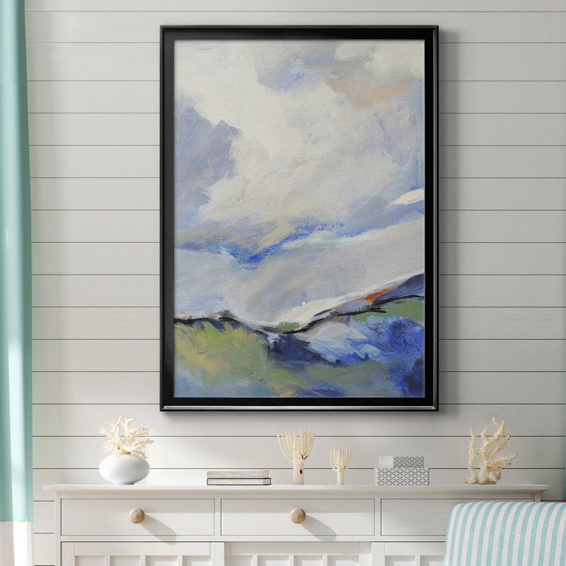 Autour des nuages III - reproduction d'art sur toile, H 30,5 po x l 42,5 po x P 1,5 po, Toile encadrée noire