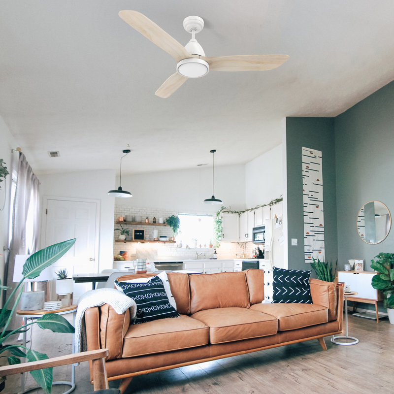Garrick 52'' Smart Ceiling Fan with Remote, Light Kit Included,Works with Google Assistant and Amazon Alexa,Siri Shortcut.