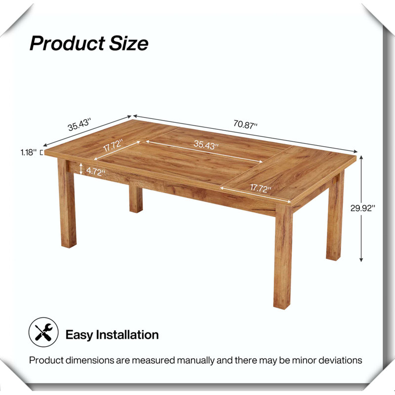 Rustic Table Walnut Finish Elegant Versatile Outdoor Dining