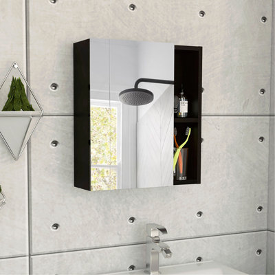 Pharmacie avec miroir, cinq tablettes internes, porte simple