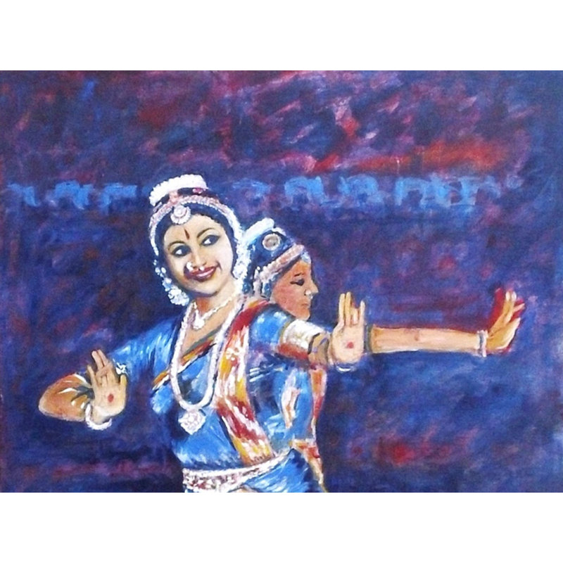Bharathaatyam | Acrylique sur toile | Par Usha Shantharam