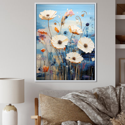 Mélodie de bleuet bleu sur toile